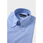 Kadir Büyükkaya Modern Tasarımlı Slim Fit Büyük İğneli Yaka Erkek Gömlek - KAW4406S - Mavi - 46