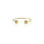 Kadir Jewellery 22 Ayar Altın Kaplama El İşçiliği Zirkon Taşlı Kadın Charm Bileklik (Zeytin Yeşili)