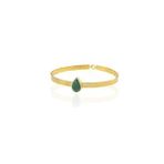 Kadir Jewellery 22 Ayar Altın Kaplama El İşçiliği Zirkon Taşlı Kadın Kelepçe Bilezik