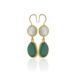 Kadir Jewellery 22 Ayar Altın Kaplama Kadın İnci Küpe -El İşçiliği Ve Hipoalerjenik Küpe