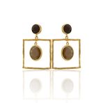 Kadir Jewellery 22 Ayar Altın Kaplama Kadın Sallantılı Küpe -El İşçiliği Ve Hipoalerjenik Küpe-E85