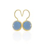Kadir Jewellery 22 Ayar Altın Kaplama Kadın Taşlı Küpe -El İşçiliği Ve Hipoalerjenik Küpe -E01