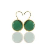 Kadir Jewellery 22 Ayar Altın Kaplama Kadın Taşlı Küpe -El İşçiliği Ve Hipoalerjenik Küpe