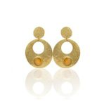 Kadir Jewellery 22 Ayar Altın Kaplama Vintage Küpe -El İşçiliği Ve Hipoalerjenik Küpe (Sarı)