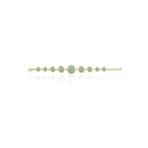 Kadir Jewellery 22 Ayar Altın Kaplama Zirkon Taşlı Ayarlanabilir Zincir Bileklik (Açık Yeşil)