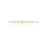 Kadir Jewellery 22 Ayar Altın Kaplama Zirkon Taşlı Ayarlanabilir Zincir Bileklik (Beyaz)