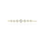 Kadir Jewellery 22 Ayar Altın Kaplama Zirkon Taşlı Ayarlanabilir Zincir Bileklik (Gri)