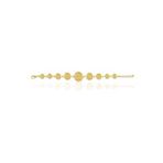 Kadir Jewellery 22 Ayar Altın Kaplama Zirkon Taşlı Ayarlanabilir Zincir Bileklik (Sarı)