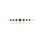 Kadir Jewellery 22 Ayar Altın Kaplama Zirkon Taşlı Ayarlanabilir Zincir Bileklik (Siyah)