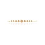 Kadir Jewellery 22 Ayar Altın Kaplama Zirkon Taşlı Ayarlanabilir Zincir Bileklik (Turuncu)