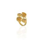 Kadir Jewellery 22 Ayar Altın Kaplama Zirkon Taşlı Kadın Vintage Yüzük (Sarı)
