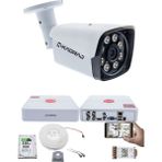 Kadraj 1 Kameralı Güvenlik Kamerası Seti - 5mp Sony Seculensli 1080P Full Hd Ahd, Gece Renkli, 8 Ultra Warm Led, Colorvu Teknolojisi, Metal Aluminyum Kasa - Beyaz