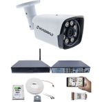 Kadraj 1 Kameralı Güvenlik Seti - 5mp Sony Seculens, 1080P Full Hd Ahd, 8 Ultra Warm Led, Gece Renkli Görüş, 5mp Dvr + Wifi Adaptörü, V1 - Beyaz