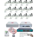 Kadraj 15 Kameralı güvenlik Ip Kamera Seti - 4mp Dış Mekan Kamera, 3.6mm Lens, H.265+, Poe, Gece Renkli Görüş, 16 Kanal Nvr, 16 Port Poe Switch, 2tb HDD - Beyaz