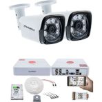 Kadraj 2 Kameralı Güvenlik Kamerası Seti - 5mp Sony Seculens, 6 Atom Led,gece Görüşlü, 1080P Full Hd Ahd, Metal Kasa