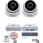 Kadraj 2 Kameralı Ip Dome Güvenlik Kamerası Seti | 4mp Ultra Hd, 30M Gece Görüş, Ses Alma, Uzaktan Izleme