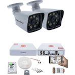 Kadraj 2 Kameralı Set 5mp Sony Seculensli 1080P Full Hd 8 Ultra Warm LED Ahd Güvenlik Kamerası - Gece Renkli, Colorvu Teknolojisi, Plastik Kasa