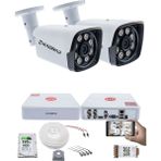 Kadraj 2 Kameralı Set - 5mp Sony Seculensli 1080P Full Hd Ahd, Gece Renkli, 8 Ultra Warm Led, Colorvu Teknolojisi, Metal Aluminyum Kasa - Beyaz