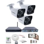 Kadraj 3 Kameralı Güvenlik Seti - 5mp Sony Seculens, 1080P Full Hd Ahd, 6 Atom Led, Gece Görüşü, Su Geçirmez, 5mp Dvr + Wifi Adaptörü, V1 - Beyaz