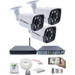 Kadraj 3 Kameralı Güvenlik Seti - 5mp Sony Seculens, 1080P Full Hd Ahd, Gece Renkli, 8 Ultra Warm Led, 5mp Dvr + Wifi Adaptörü, V1 - Beyaz