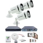Kadraj 3 Kameralı Güvenlik Seti - Gece Renkli, 5mp Sony Seculens, 1080P Full Hd Ahd, 4 Warm Led, 5mp Dvr + Wifi Adaptörü, V1" - Beyaz