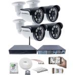 Kadraj 4 Güvenlik Kamera Seti - 5mp Sony Seculens, 1080P Güvenlik Kamerası, 8 Warm Led, Colorvu Gece Renkli Görüş, Su Geçirmez, Full Hd,v1 - Beyaz