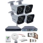 Kadraj 4 Kamera Seti - 5mp Sony Seculens, 1080P Full Hd Ahd Güvenlik Kamerası, Gece Görüşü, 8 Ultra Warm Led, Colorvu Teknolojisi, Plastik Kasa, V1