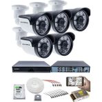 Kadraj 5 Kameralı 5mp Sony Seculensli 1080P Full Hd Ahd Güvenlik Kamerası Seti, 6 Atom Led, Gece Görüşlü, IP66 Plastik Kasa