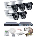 Kadraj 5 Kameralı Güvenlik Kamerası Seti - 5mp Sony Seculensli 1080P Ahd, 8 Warm Led, Colorvu Gece Renkli Görüş