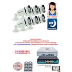 Kadraj 6 Kameralı Güvenlik IP Kamera Seti - 4MP Dış Mekan Kamera, H.265+, PoE Switch, Gece Renkli Görüş, 9
