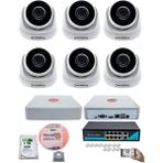 Kadraj 6 Kameralı Ip Dome Güvenlik Kamerası Seti | 4mp Ultra Hd, 30M Gece Görüş, Ses Alma, Uzaktan Izleme
