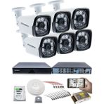 Kadraj 6 Kameralı Set 5mp Sony Seculensli 1080P Full Hd, 6 Atom Led, ahd Güvenlik Kamerası Seti, gece Görüşlü, Metal Kasa
