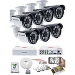 Kadraj 7'lı Güvenlik Kamerası Seti - 5mp Sony Seculensli 1080P Ahd, 8 Warm Led, Colorvu Gece Renkli Görüş, 1 Tb Disk, V1