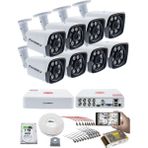 Kadraj 7'lı Güvenlik Kamerası Seti - 5mp Sony Seculensli 1080P Full Hd Ahd 8 Ultra Warm Led Gece Renkli Görüşlü Colorvu Teknolojisi Metal Alüminyum Kasa