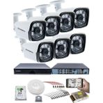 Kadraj 7'lı Kamera Seti - 5mp Sony Seculensli 1080P Full Hd, 6 Atom Led, Ahd Güvenlik Kamerası Seti, Gece Görüşlü, Metal Kasa