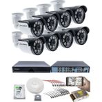 Kadraj 8 Kameralı Güvenlik Kamerası Seti - 5mp Sony Seculensli 1080P Ahd, 8 Warm Led, Colorvu Gece Renkli Görüş, 1tb Disk