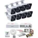 Kadraj 8 Kameralı Güvenlik Kamerası Seti - 5mp Sony Seculensli 1080P Full Hd Ahd, 6 Atom Led, Gece Görüşlü, IP66 Su Geçirmez, V1