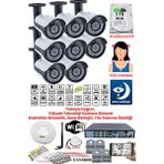 Kadraj Güvenlik Kamera Seti - 8 Kameralı - 5 Mp Sony Seculens Full Hd Gece Görüşü 3 Tb Disk + Ses Alma