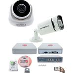 Kadraj Ip Güvenlik Kamera Seti - 1 Iç Mekan Ip Kamera, 1 Dış Mekan Ip Kamera, 320GB H.d.d, 9 Kanal Nvr, Gece Görüş, Uzaktan Izleme, Hareket Tabiki, Insan Tes - Beyaz