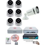 Kadraj Ip Güvenlik Kamera Seti - 1 Iç Mekan Ip Kamera, 6 dış Mekan Ip Kamera, 1tb H.d.d, 9 Kanal Nvr, Gece Görüş, Uzaktan Izleme, Hareket Tabiki, Insan Tespi - Beyaz