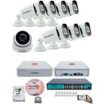 Kadraj Ip Güvenlik Kamera Seti - 1 Iç Mekan Ip Kamera, 7 dış Mekan Ip Kamera, 1tb H.d.d 9 Kanal Nvr, Gece Görüş, Uzaktan Izleme, Hareket Tabiki, Insan Tespi