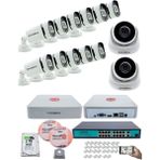 Kadraj Ip Güvenlik Kamera Seti - 2 iç Mekan Ip Kamera, 11 dış Mekan Ip Kamera, 2tb H.d.d, 16 kanal Nvr, Gece Görüş, Uzaktan Izleme, Hareket Tabiki, Insan Tes - Beyaz
