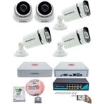 Kadraj Ip Güvenlik Kamera Seti - 2 iç Mekan Ip Kamera, 3 dış Mekan Ip Kamera, 1tb H.d.d, 9 Kanal Nvr, Gece Görüş, Uzaktan Izleme, Hareket Tabiki, Insan Tespi - Beyaz