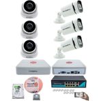 Kadraj Ip Güvenlik Kamera Seti - 3 İç Mekan Ip Kamera 3 Dış Mekan Ip Kamera 1 Tb H.d.d 9 Kanal Nvr Gece Görüş Uzaktan İzleme Hareket Tabiki İnsan Tespi
