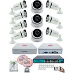 Kadraj Ip Güvenlik Kamera Seti - 3 iç Mekan Ip Kamera,7 Dış Mekan Ip Kamera, 2tb H.d.d, 16 kanal Nvr, Gece Görüş, Uzaktan Izleme, Hareket Tabiki, Insan Tespi - Beyaz