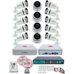 Kadraj Ip Güvenlik Kamera Seti - 4 iç Mekan Ip Kamera, 10 Dış Mekan Ip Kamera, 2tb H.d.d, 16 kanal Nvr, Gece Görüş, Uzaktan Izleme, Hareket Tabiki, Insan Tes - Beyaz