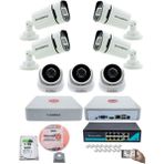 Kadraj Ip Güvenlik Kamera Seti - 4 İç Mekan Ip Kamera 3 Dış Mekan Ip Kamera 1 Tb H.d.d 9 Kanal Nvr Gece Görüş Uzaktan İzleme Hareket Tabiki İnsan Tespi - Beyaz