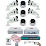Kadraj Ip Güvenlik Kamera Seti - 4 iç Mekan Ip Kamera, 5 Dış Mekan Ip Kamera, 2tb H.d.d, 16 kanal Nvr, Gece Görüş, Uzaktan Izleme, Hareket Tabiki, Insan Tes - Beyaz