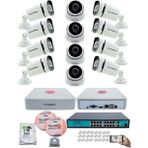 Kadraj Ip Güvenlik Kamera Seti - 4 iç Mekan Ip Kamera, 8 Dış Mekan Ip Kamera, 2tb H.d.d, 16 kanal Nvr, Gece Görüş, Uzaktan Izleme, Hareket Tabiki, Insan Tes - Beyaz