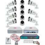 Kadraj Ip Güvenlik Kamera Seti - 5 iç Mekan Ip Kamera, 7 Dış Mekan Ip Kamera, 2tb H.d.d, 16 kanal Nvr, Gece Görüş, Uzaktan Izleme, Hareket Tabiki, Insan Tes - Beyaz